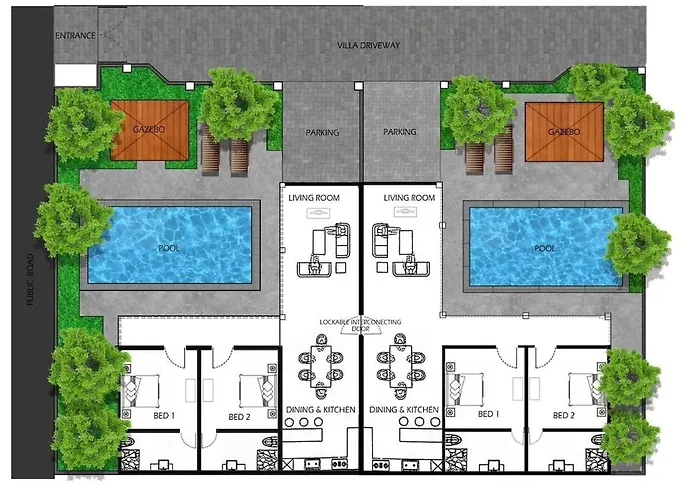 Villa A B C 8br Private Pool And Kitchen Legian Seminyak (Bali)